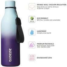 BJPKPK - Botellas de agua aisladas, botella de agua de metal de acero inoxidable de con correa, sin , termo a prueba de fugas, tazas, frascos, botella de agua reutilizable para deportes y(25 onzas Ocean Dream) - Multicolor - Ver 4