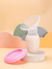 KUNT 1pc 90ml Manual Silicone Breast Pump For Breastfeeding Milk Collection - Multicolor - View 2