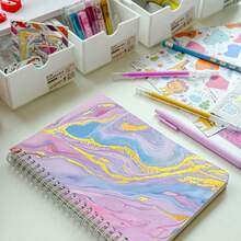 Kit de Diário DIY para Meninas de 8 a 14 Anos, Conjunto de Papelaria e Diário com Adesivos, Presentes de Aniversário para Meninas de 8, 9, 10, 11, 12, 13 e 14 Anos, Kit de Artesanato de Scrapbook, Ideia de Presente de Aniversário para Adolescentes - Dourado - Visão 10