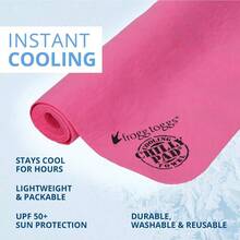 Chilly Pad, Instant Cooling Towel, Long Lasting, Reusable, Sports And Outdoors Neck Towel 33x13 - Hot Pink - View 3