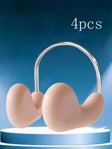 4pcs Comfortable U-Shaped Nose Clip, Adult Silicone Nose Plugs With Steel Frame, Professional Swimmer & Training Use, Fashionable Appearance, Secure Fit - Multicolor - View 9