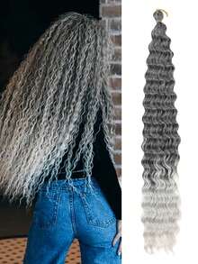 Long Deep Wave Braiding Hair 30 Inch Ocean Wave Crochet Hair Synthetic Deep Curly Crochet Hair Extensions For Women - Multicolor - View 29