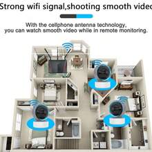 Indoor Camera 355° Pan 90° Tilt With Infrared Night Vision, Two-Way Audio, 2.4G WiFi & Instavision APP Remote Viewing, Compatible With 911 Alarm Center - Black and White - View 11