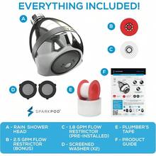 - Cabezal de ducha de presin de potencia u2013 Elevador de presin de agua de alta presin para hogares de baja presin u2013 3 cabezales de ducha para lluvia y masaje cromo pulido de lujo - Cabezal de ducha a presión de potencia chapado en cromo (pulido de lujo) - Ver 7