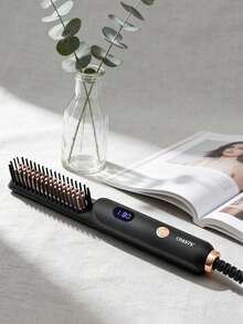 CRASTS Electric Hair Straightening Brush, Hair Styling Tool, Home Use Curling & Straightening Hair Brush
