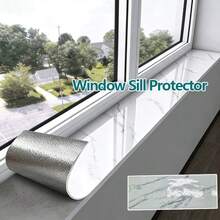 High Quality Window Sill Sticker, Waterproof & Fade-Resistant - Self-Adhesive Marble Gray-White Texture Waterproof Wallpaper, Window Sill Renovation Sticker, Suitable For Window Sill Renovation, Bay Window Covering, Balcony Window Sill Decoration - White - View 13