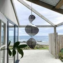 金色螺旋风铃风车3D龙卷风房屋装饰 - 銀色 - 查看 7