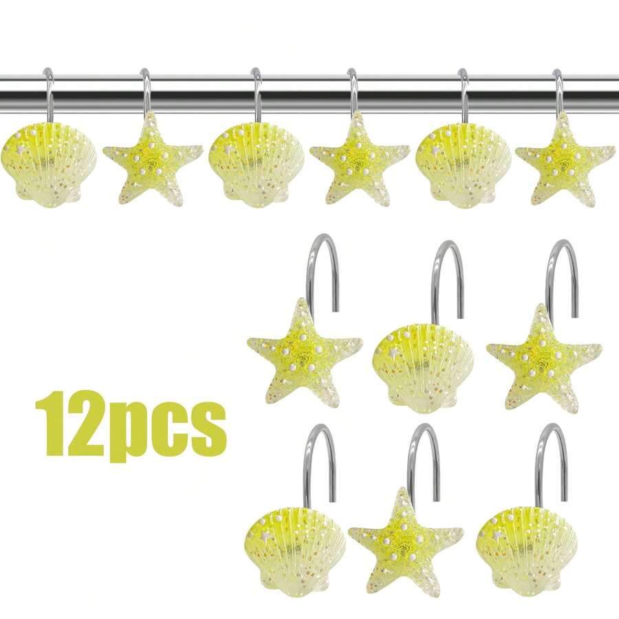 12个装彩色海星挂钩，适合秘密圣诞老人交换礼物、节日房屋照看或季节性礼物——完美的个性化礼物。非常适合圣诞装饰、卧室收纳、客厅摆设、玄关装饰和派对布置。可牢固悬挂饰品、围巾和珠宝。 - 黃色 - 查看 1