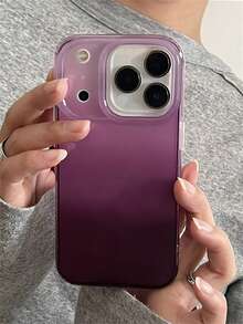 复古艺术灰紫渐变哑光手机壳，兼容 17 Pro Max、17 Pro、17、16 Pro Max、16、15、14 Plus、13、12 Pro Max、11、17 Air，秋冬简约保护软后盖 - 紫色 - 查看 4