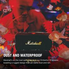 Marshall Emberton III 便携式蓝牙音箱，坚固耐用，IP67 防水设计，立体声响亮，低音浑厚，播放时间超过 32 小时，小巧无线，是旅行和户外活动的理想之选 - 黑色 - 查看 5
