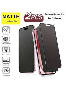 Zestaw matowych folii ochronnych (2 sztuki) kompatybilnych z 15/17 Pro Max/17 Pro/1716 Pro Max/16 Pro/15 Pro Max/15 Pro/14/13/12/11 – folia chroniąca przed odciskami palców, bez pęcherzyków powietrza, łatwa w aplikacji, matowa miękka folia chroniąca przed odciskami palców, folia chroniąca przed odciskami palców | Matowa tekstura folii ochronnej | Powłoka chroniąca przed odciskami palców, niezbędna do ochrony ekranu, do użytku w domu i biurze. Daily Shield Office Home Ochraniacz ekranu telefonu Akcesoria do telefonu Ochraniacz ekranu chroniący przed szpiegowaniem, wodoodporny, odporny na wstrząsy, odporny na upadki, odporny na zarysowania. - Czarne - Zobacz 13