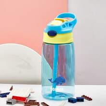 16oz/480ml Personalized Water Bottle For Kids, With Straw And Cap, Birthday/Back To School Supplies, Reusable, Suitable For Children, Boys, Girls And Teens, Great Gift Idea. 12oz/350ml Stainless Steel Water Bottle For Kids, With Silicone Straw, Unicorn, Butterfly, Space, Construction Vehicle Themes, Pink, Green, Blue, Purple, 5 Color Options, Children, Urban Chic, Modern, Colorful, Cute - Style 2 - View 33