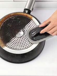 1pc/2pcs Heavy-Duty Diamond Sponge Brush With Non-Slip Grip - Effective Scrubber For Pots, Pans, Kitchen, Bathroom, Floors, Cleaning Tool For Stubborn Stains, Grime, Rust Removal - Ideal For Home & Commercial Use - Multicolor - View 6