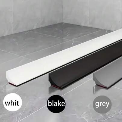 1 Roll Self-Adhesive Foldable Silicone Splash Guard, Countertop Splash Protector For Bathroom And Kitchen - Easy To Install, Wet And Dry Separation Strip, Shower Door Threshold Waterproof