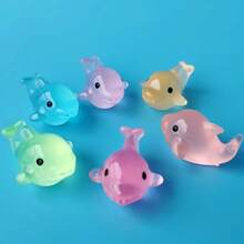 10/30/50pcs DIY Mini Dolphins, Luminous Mini Resin Dolphins, Mini Toys, Small Animals That Glow In The Dark, Suitable For Holiday Gifts, Sock Gifts, Party Gifts, Prank Games, Landscape Gardens, Etc - Multicolor - View 6