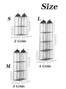 隔层收纳袋悬挂式手提包整理架衣柜壁橱节省空间多层悬挂架，客厅卧室悬挂式收纳袋，透明钱包收纳架后置防尘悬挂袋，适用于门上