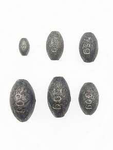 5pcs Fishing Sinkers Hollow Olive Shaped Small Lead Sinkers, Fishing Tackle Accessories