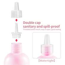 3Pcs Empty Plastic Bottle Squeezesable Liquid Dropper Refillable Bottle Nail Art Press Bottle 60/150/250ML Transparent Empty Bottle Nail Polish Remover Cleansing Water Alcohol Dispenser Pressure Dropper Bottle - Multicolor - View 6