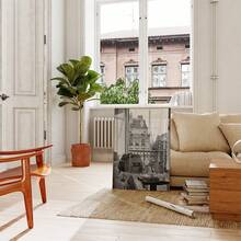 1幅无框巴黎女子阅读报纸摄影作品，复古黑白墙面艺术印刷品，法式咖啡馆美学海报，画廊品质照片，适用于客厅、宿舍，是送给巴黎爱好者的礼物 - 彩色 - 查看 3