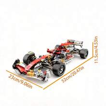 1200片赛车系列积木玩具，手工减压模型，男孩生日礼物，桌面摆件