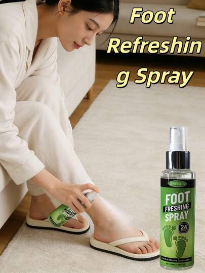 1 Bottle, 100ml/3.38 Fl Oz Lavender Foot Refreshing Mist - Infused With Hyaluronic Acid And Peppermint Extract, Moisturizing Deodorizing, Suitable For Travel And All Skin Types, Foot Care, Soothing Fragrance, Moisturizing Spray (Random Shipment Of New And Old Packaging), Shoe, Spring Summer Picks, Brides Maid Gifts, Room, Bedroom Decor, Bedroom Decor, Beach, Travel, For Men, For Women, Vacation