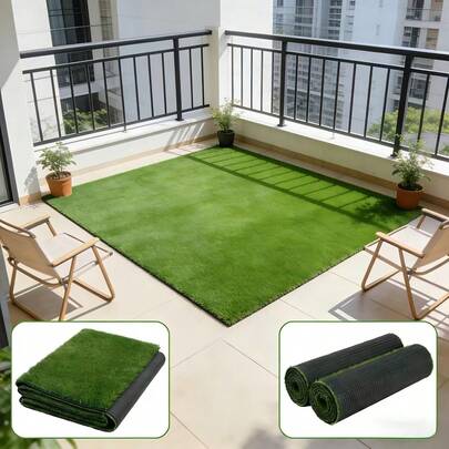 [Maintenance-Free] Artificial Grass Carpet - Balcony & Yard Decor Fake Grass Mat - Outdoor Garden Patio Landscape Green Carpet Easy Installation Artificial Lawn - Home Balcony Decor Fake Grass Carpet Real Artificial Grass Carpet - Yard & Patio Decor Fake Grass Mat Artificial Lawn Carpet - Balcony & Outdoor Decor Fake Grass