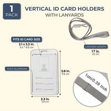 Porta Gafete Vertical de Aleación de Aluminio Resistente - Plata-1 para Negocios, Trabajo y Eventos - Plata-1 - Ver 9