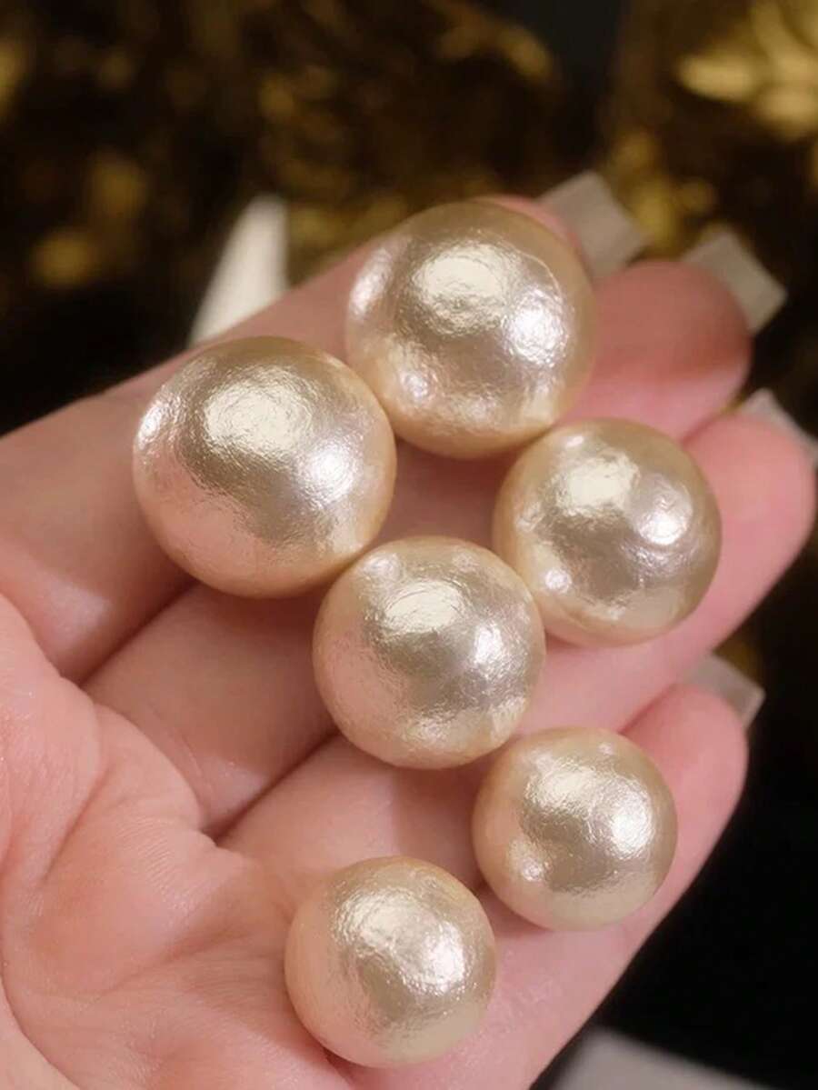 3对简约复古仿珍珠耳钉,独特优雅的通勤耳环套装,适合女性日常及节日佩戴 - 白色 - 查看 1