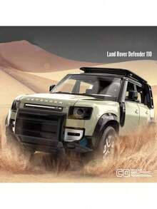 Burago 1:43 Scale Land Rover Defender 110 Diecast Model Car, Collectible Toy Vehicle, Gift For Men - Green - View 5