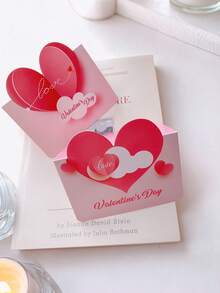 48张情人节贺卡，心形情人节卡片，心形情人节装饰卡片，情人节礼品包装纸 - 彩色 - 查看 7