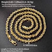 Dây chuyền hình tròn rỗng 3D mạ vàng 14K 750 thời trang tối giản, phù hợp cho nữ giới đeo hàng ngày và dự tiệc, phong cách punk. - vàng 2 - Xem 8