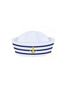 Hat Set Navy Cap Sailor Hat Party Sexy Outfit Accessories Set Suitable For Halloween Birthday Holiday Beach Yacht Bar - Multicolor 1 - View 8