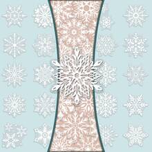 50pcs Winter Minimalist White Snowflake Transparent Decorative Stickers, DIY Vase, Envelope, Desktop, Korean Style - Multicolor - View 1