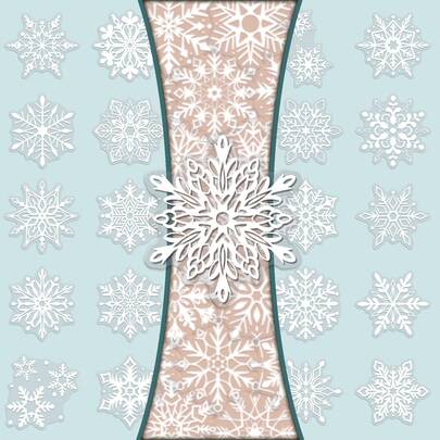 50pcs Winter Minimalist White Snowflake Transparent Decorative Stickers, DIY Vase, Envelope, Desktop, Korean Style