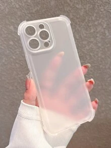 Thick Full Coverage Anti-Fall Matte Transparent Phone Case Compatible With IPhone 17 Pro Max/17 Pro/17 Air/17/16 Pro Max/16/16 Pro/16 Plus/15/15 Pro Max/15 Pro/15 Plus/11/12/13/14 Pro Max/11 Pro/11 Pro Max/12 Pro/12 Pro Max/13 Pro/13 Pro Max/7 Plus/14 Pro/14 Pro Max/14 Plus/16E, Simple And Anti-Yellowing - Transparent Frosted - View 9