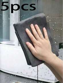 10pcs Magical Glass Cleaning Cloths, Streak-Free And Lint-Free Wiping, Reusable Glass Cleaning Rags, Household Cleaning Cloths For Kitchen, Bathroom, Home - Grey - View 12