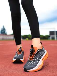 女士渐变色跑步鞋，旋钮式系带，透气舒适，轻便缓震，时尚运动休闲鞋，春夏款