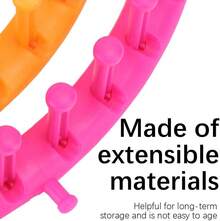 Set de Telares Circulares, Telares de Plástico con Aguja de Gancho y Pompom Bufanda Maker, para Bufandas, Gorros, Calcetines, Chales - 1 - Ver 4