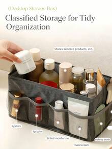 棉麻布家居收纳盒 可折叠布艺储物盒 整理收纳盒 书房办公用品桌面收纳盒 卧室浴室宿舍返校必备配件化妆品收纳盒 化妆品整理盒 男女通用桌面收纳盒 适用于卧室、客厅、衣柜、工作区 - 彩色 - 查看 10