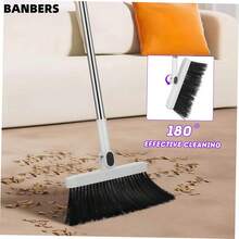 BANBERS  3-In-1 Broom And Dustpan Set, Foldable For Storage Broom And Dustpan Set, Soft Bristle Broom Cover, Suitable For Sweeping And Cleaning (Gray) - Grey - View 4