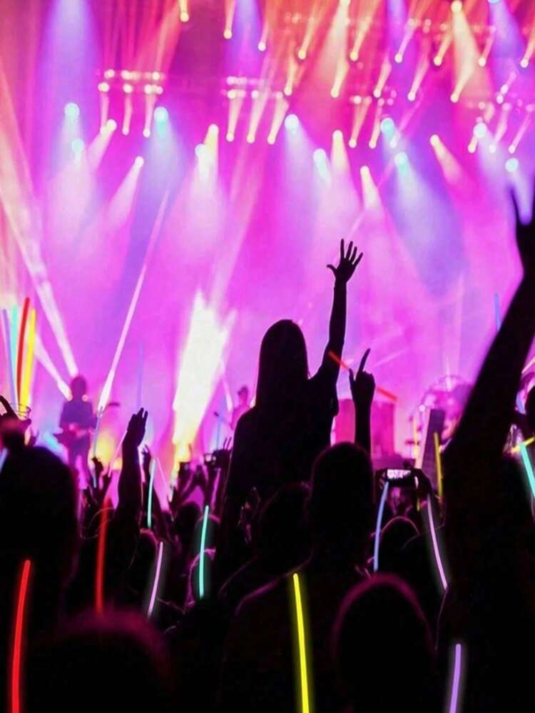 100pcs/Pack White Glow Sticks, Lasting 10-12 Hours In Dark, Suitable For Party Decoration, DIY Bracelets & Necklaces, Applicable For Parties, Gatherings, Bars, Birthdays, Festivals, Nightclubs, Toys, Neon Party Supplies, Party Lighting, Wedding Parties, Birthday Gifts And Recommendations - Multicolor - View 3