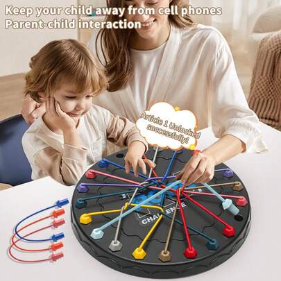 Interesting Puzzle Untying Game, Two-Player Battle Game, Parent-Child Interactive Early Education Toy. Helps Cultivate Children's Concentration, Novel Game Suitable For Both Boys And Girls, An Excellent Gift For Children.