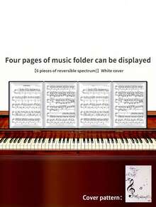 1pc Premium Piano Musical Instrument Music Sheet Clip-A4 Size,Durable And Lightweight, Perfect For Musicians And Performers To Practice Playing Use
