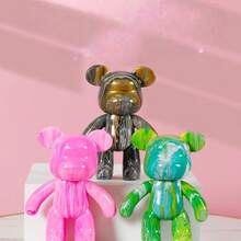 1个白色熊素坯，可用于DIY绘画、流体绘画、熊工艺材料套装 - 彩色 - 查看 1