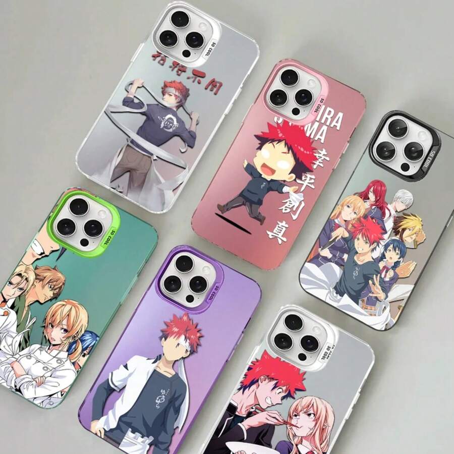 Funda de teléfono del anime Food Wars Shokugeki No Soma de Soma Yukihira compatible con 16, 15, 14, 13, 12, 11 ProMax X XR 8 7Plus, funda trasera mate resistente a los golpes, funda compatible con 17 Pro Max, 17 Pro, 17, 16 Pro Max - z7 - Ver 1