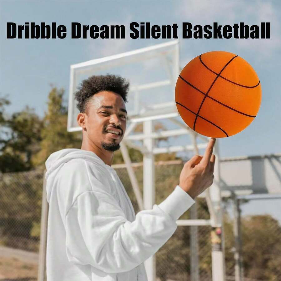 Silent Basketball, 2025 Upgrade Foam Basketball Indoor Training Ball, No Noise Basketballs Training Ball Easy To Grip Quiet Balls For Various Indoor Activities ﻿ - Yellow - View 1