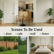 2D Flat, 1pc Elegant Ramadan Symbol, 2D Flat Wooden Round Decorative Sign, 8x8 Inches, Classic Style, Engineered Wood, Wall Hanging, Multipurpose Home Indoor Decor, Suitable For Devotional And Ramadan Theme, 2D Flat - Multicolor - View 7