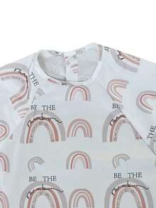 1pc Long Sleeve Baby Bib, Rainbow Whale Leaf Deer INS Style Children's Smock, Easy Clean Weaning Reversible Clothing, For Feeding High Chair/Stroller/Table, Machine Washable, Christmas, Thanksgiving, New Year Gift - Multicolor - View 5