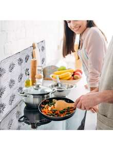 2pcs/1pc Kitchen Oil Splash Guard, Cooking Splash Proof Board, Gas Stove Splash Water Shield, Multifunctional Foldable High Temperature Resistant Aluminum Foil Oil Splash Guard - Multicolor - View 5