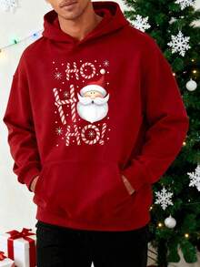 Sudadera con capucha con cordón y estampado de letras para hombre, para otoño - Albaricoque - Ver 6